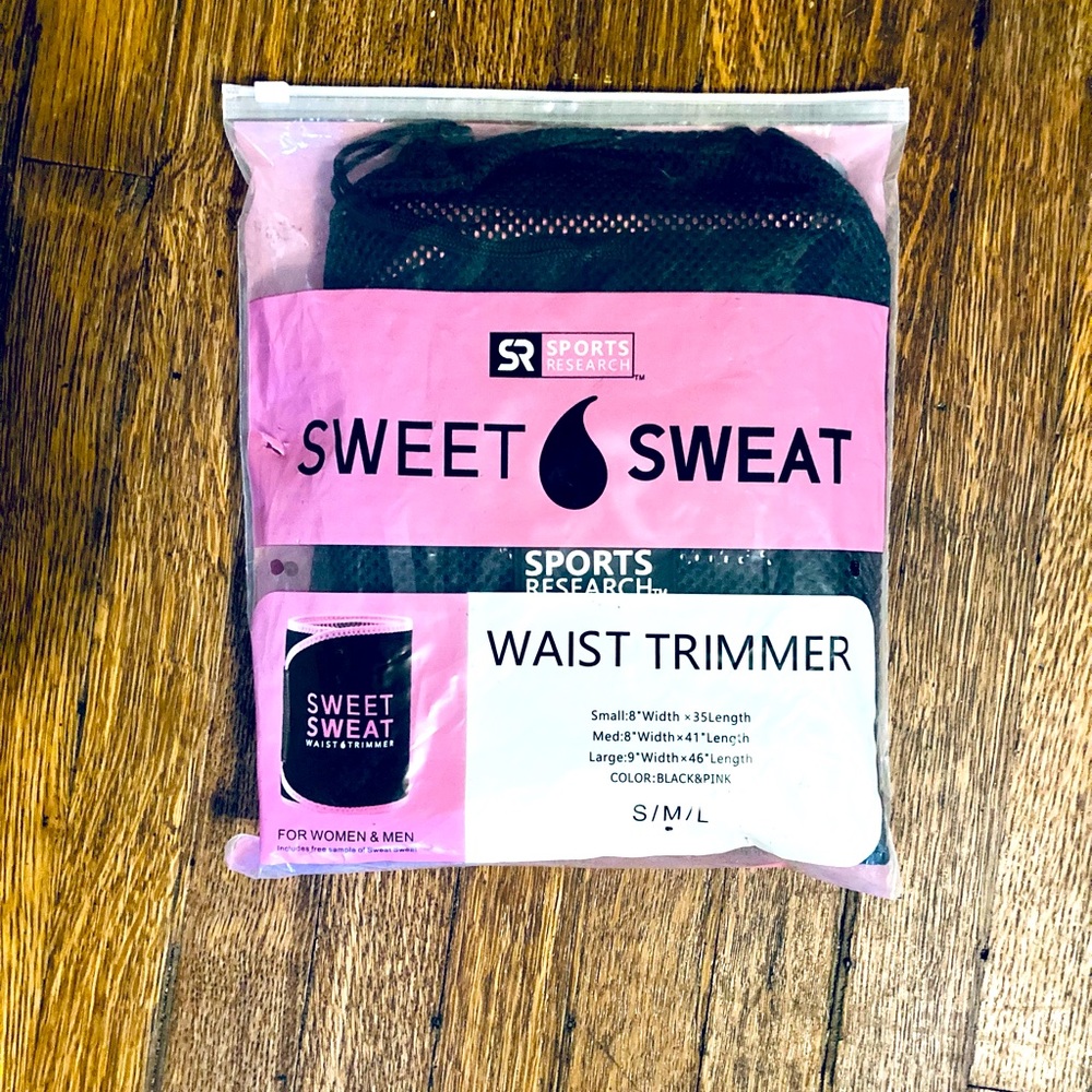QFL Sweat Premium Waist Trimmer For Men And Women Pink Black Medium M New